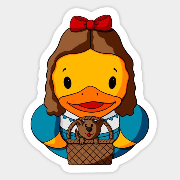 Dorothy and Toto Rubber Duck Sticker by Alisha Ober Designs